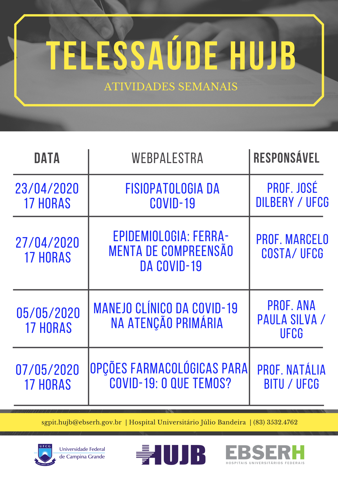 Agenda Telessaúde HUJB